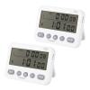 2pcs Digital Kitchen Timer Magnetic Cooking Alarm Clock with Large Display Visual Egg Timer Long Timer Function Mute Timer for Restaurant Kitchen view 1