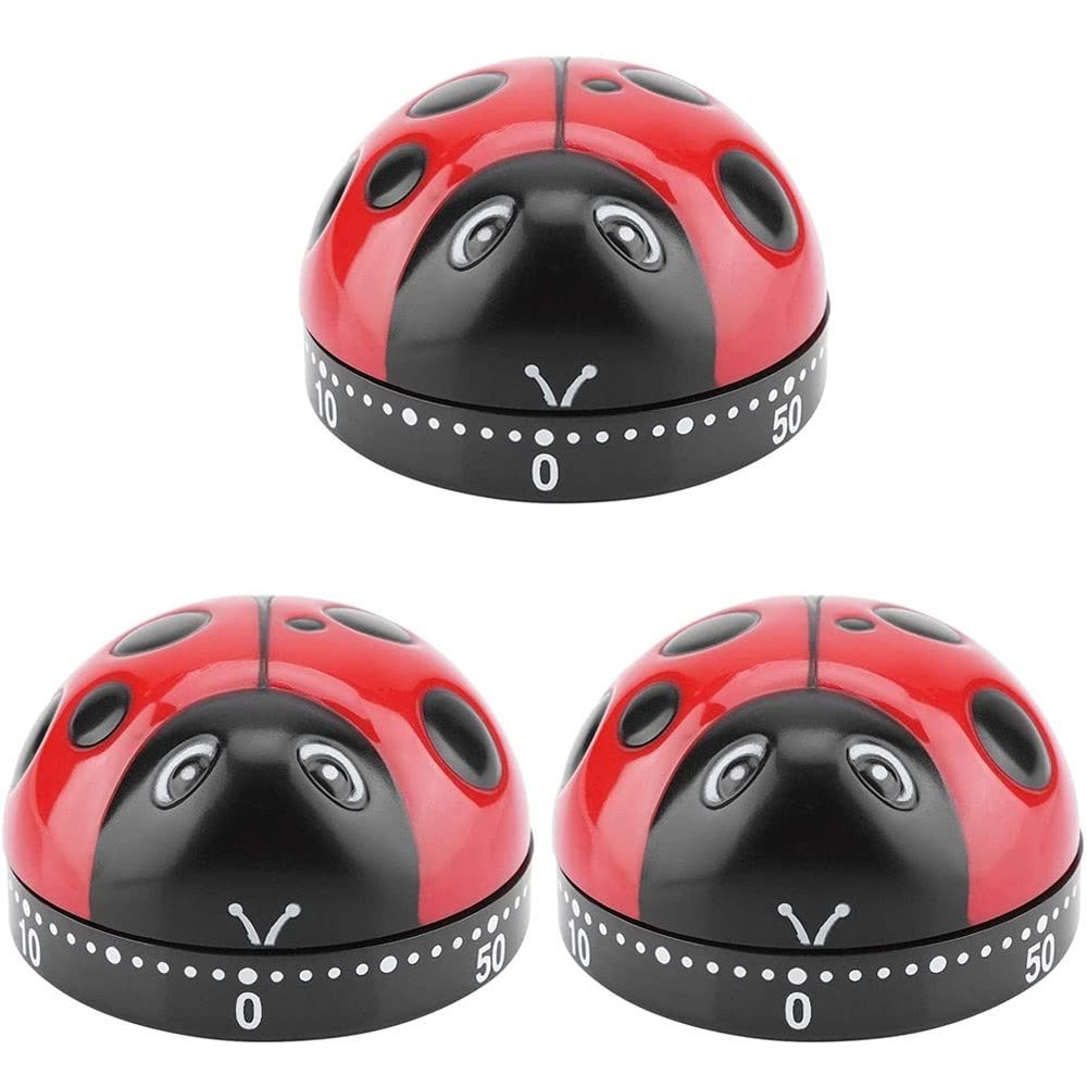 3Pcs Wind Up Kitchen Timer with Loud Alarm Egg Timer Stopwatch for Cooking and Baking Mechanical Egg Clock for Time Management