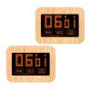 Digital Kitchen Timer Touch Screen Magnetic Timer Wooden Kitchen Clock with LCD Display Kitchen Electronic Alarm for Cooking, Baking, Sports, Studying, etc 2PC view 1