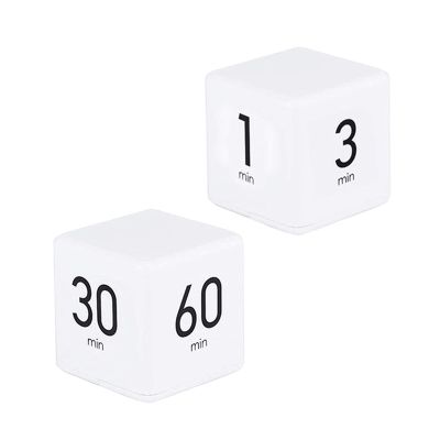 Cube Kitchen Timer Countdown Timer with Gravity Sensor Cook's Timer with Loud Alarm Learn Timer for Cooking Food, Tea, Egg, and as Gym Timer Study Timer 2PC (Size : One each)