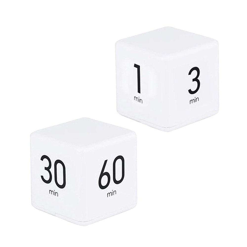 Cube Kitchen Timer Countdown Timer with Gravity Sensor Cook's Timer with Loud Alarm Learn Timer for Cooking Food, Tea, Egg, and as Gym Timer Study Timer 2PC (Size : One each)