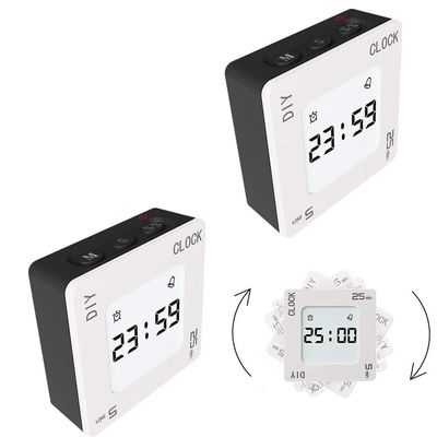 Digital Kitchen Timer Flip Change Function 2Pcs Countdown Timer Time Management with Loud Alarm for Classroom Sports Cooking and Baking