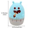 2Pcs Wind Up Kitchen Timer Small Monster Shape Mechanical Rotating Alarm Countdown Timer with Loud Alarm Cute Stopwatch for Kitchen, Study, Daily (Color : A) view 2