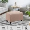 YSLJW Footrest Cover Velvet Ottoman Slipcovers Elastic Sofa Foot Rest Stool Cover Removable Footstool Protector (Color : Darkgray, Size : Large) view 4