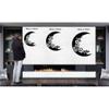 Metal Wall Art, Crescent Art, The Moon and Flowers Dcor Metal Wall Decor, Home Office Decor, Living Room Decoration, Housewarming Gift (30"W x 35"H / 75x90cm, Black) view 3
