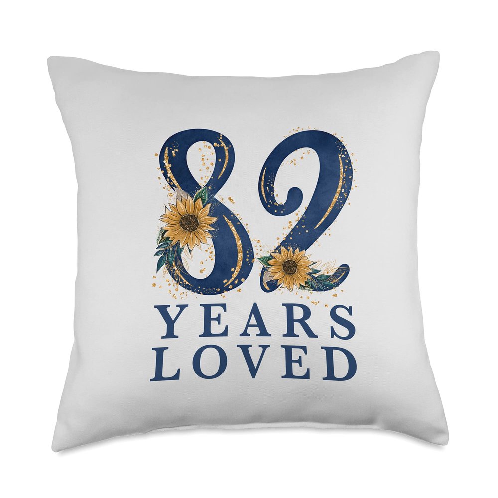 82 Year Old Grandma 82nd Birthday Party | 82 Years Loved Throw Pillow