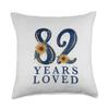 82 Year Old Grandma 82nd Birthday Party | 82 Years Loved Throw Pillow view 1