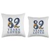 82 Year Old Grandma 82nd Birthday Party | 82 Years Loved Throw Pillow view 3