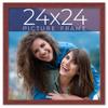 24x24 Frame Brown Solid Wood Picture Frame Width 0.75 Inches | Interior Frame Depth 0.5 Inches | Mogano Traditional Photo Frame Complete with UV Acrylic, Foam Board Backing & Hanging Hardware view 1