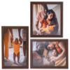 24x24 Frame Brown Solid Wood Picture Frame Width 0.75 Inches | Interior Frame Depth 0.5 Inches | Mogano Traditional Photo Frame Complete with UV Acrylic, Foam Board Backing & Hanging Hardware view 2