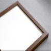 24x24 Frame Brown Solid Wood Picture Frame Width 0.75 Inches | Interior Frame Depth 0.5 Inches | Mogano Traditional Photo Frame Complete with UV Acrylic, Foam Board Backing & Hanging Hardware view 3