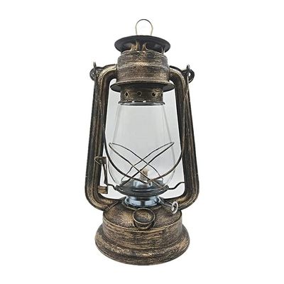 Lightweight Portable Oil Lights Horse Lamp 21st Century Antique Kerosene Lamp Knob Dimmer Kerosene Lantern Desktop Indoor Outdoor Tent Hurricane Lamp (Color : Bronze)