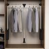 Floating Shelves Liftable Clothes Hanger Dormitory Clothes Bar, Adjustable Side Mounted Pull Down Closet Rod with Telescoping Handle and Mounting Hardware, Wall Mounting Industrial Wall Frame (Size : view 2