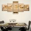 5 Pieces Jesus the Last Supper Wall Decor for Dining Room Religious Wall Decor Leonardo Da Vinci Last Supper Sculpture Wall Art Religious Gifts Christian Wall Art for Living Room Decor (50''Wx 24''H) view 3