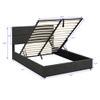 Actual Upholstered Linen Platform Bed, Queen Size Platform Bed with Underneath Storage/Button Tufted Headboard/Bentwood Slats Support,No Box Spring Needed (Gray-1) view 2