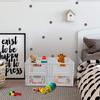 4-Pack Folding Storage Boxes Crate Collapsible Plastic Drawer Organizer , Stackable Shelf Storage Basket Food Fruit Vegetables Bottles Toy Organiser Baskets for Home Office Bedroom Kitchen -White view 3