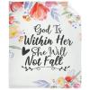 ARTBLANKET God is Within Her She Will Not Fall - Positive Quotes Blanket for Fall Winter Spring All Season Warm Fuzzy 50x40 in for Small Microplush Fleece Summer Autumn Blankets for Couch Bed view 1