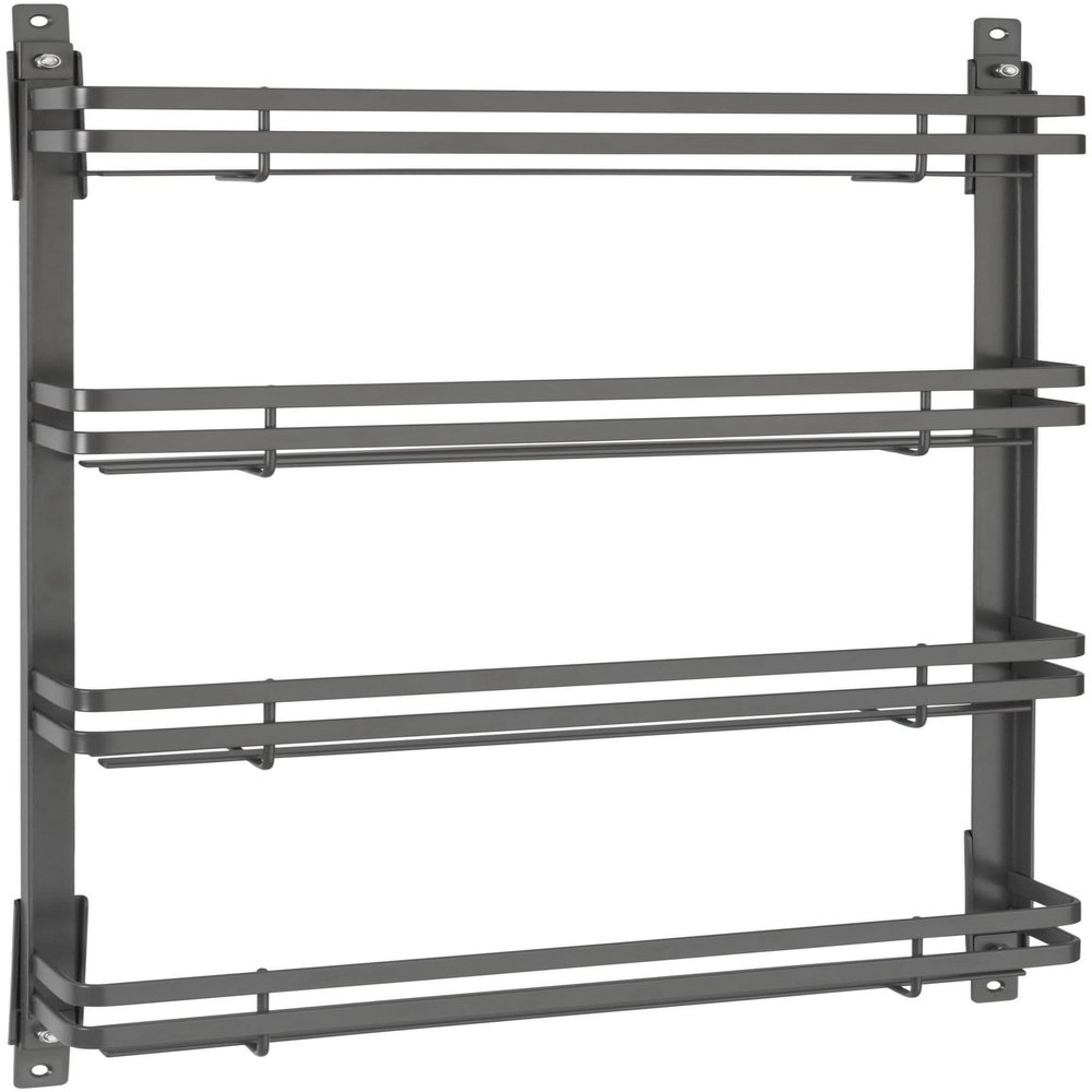 Rev-A-Shelf Large Flat Metal Door Mount Spice Rack, Standard