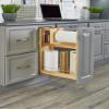 Rev-A-Shelf 6.86" Paper Towel Pullout Organizer, Wood Base Kitchen Cabinet Storage with Soft-Close Full Extension Slides, 448PTH-BCSC-6C view 2