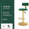 Barstools Bar ChairsBreakfast Dining Stoo Upholstered Counter Stool Rotating High stool Swivel Bar Stools degrees Velvet with Backs Flannelette seat 60-80 cm adjustment ( Color : G1 , Size : 2pcs ) view 4