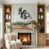 Hunting and Fishing Metal Wall Art | Deer and Bass Steel Wall Decor | Rustic Cabin, Lodge & Lake House Decoration | Outdoor Sportsman Metal Sign Gold / 30" view 3