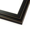 10x21 Frame Black and Gold Pinstripe Solid Wood Picture Frame Width 1.25 Inches | Interior Depth 0.5 Inches | Gessato Gold Modern Frame with UV Acrylic, Foam Board Backing & Hanging Hardware view 1