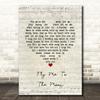 Fly Me to The Moon Script Heart Song Lyric Gift Present Poster Print view 1