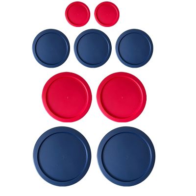 Replacement Lids for Pyrex Glass Food Storage Containers Round (2) for 7202-PC 1 Cup (3) for 7200-PC 2 Cup (2) for 7201-PC 4 Cup (2) for 7402-PC 6/7 Cup Red Blue