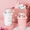 Portable humidifier car humidifier Cold Fog humidification Children's Room Travel Office Bedroom with high and Low Fog Settings 7 Color Night Light Automatically Turn Off 360 ml view 4