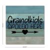 Aihesui Wood Sign Hanging Farmhouse Decoration Grandkids Spoiled Here Wall Art Plaque Use for Living Room Kitchen Batheroom Bedroom Office School 16x16inch view 2