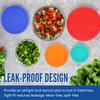 Replacement Lids for Pyrex Glass Food Storage Containers Round Plastic (2) 7202-PC 1 Cup Green (2) 7200-PC 2 Cup Orange (2) 7201-PC 4 Cup Blue (1) 7402-PC 6/7 Cup Red view 3