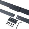 DTDMY Stand Up Black Rolling Home Office Library Hardware(No Ladder)Black Flat Tube Mobile Ladder Track(200cm Extention Track) for Home/Indoor/Loft (Size : 5ft/150cm Track kit) view 4