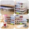 Cabilock 2pcs Stackable Transparent Plastic Shoes Storage Box Organizer for Closet Reinforced Design for Easy Access and Display view 4