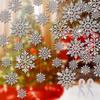 46Pcs Plastic Snowflake Ornament Christmas Glitter Snowflake Hanging Christmas Tree Decorations with Silver Rope for Winter Decorations Tree Window Door Accessories (Silver) view 1