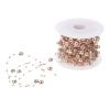 Wedding Decor Christmas Tree Beads Artificial Pearls Beads Garland Chain Bead Roll Beads Trim Garland for DIY Christmas Wedding Decoration Rose Gold Rhinestone Decor view 1