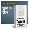 POWERTEC 53294 Type O Vacuum Bags 6 Pack for Kenmore Upright Vacuum Cleaners, Replacement Dust Bag for Upright Vacuums 31140, 31150, BU1005, BU1018 (75060-P2) view 1