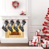 CUXWEOT Personalized Wolf Christmas Stocking Customize Name Xmas Socks for Family Holiday Decorations Gift 17.52 x 7.87 Inch view 2