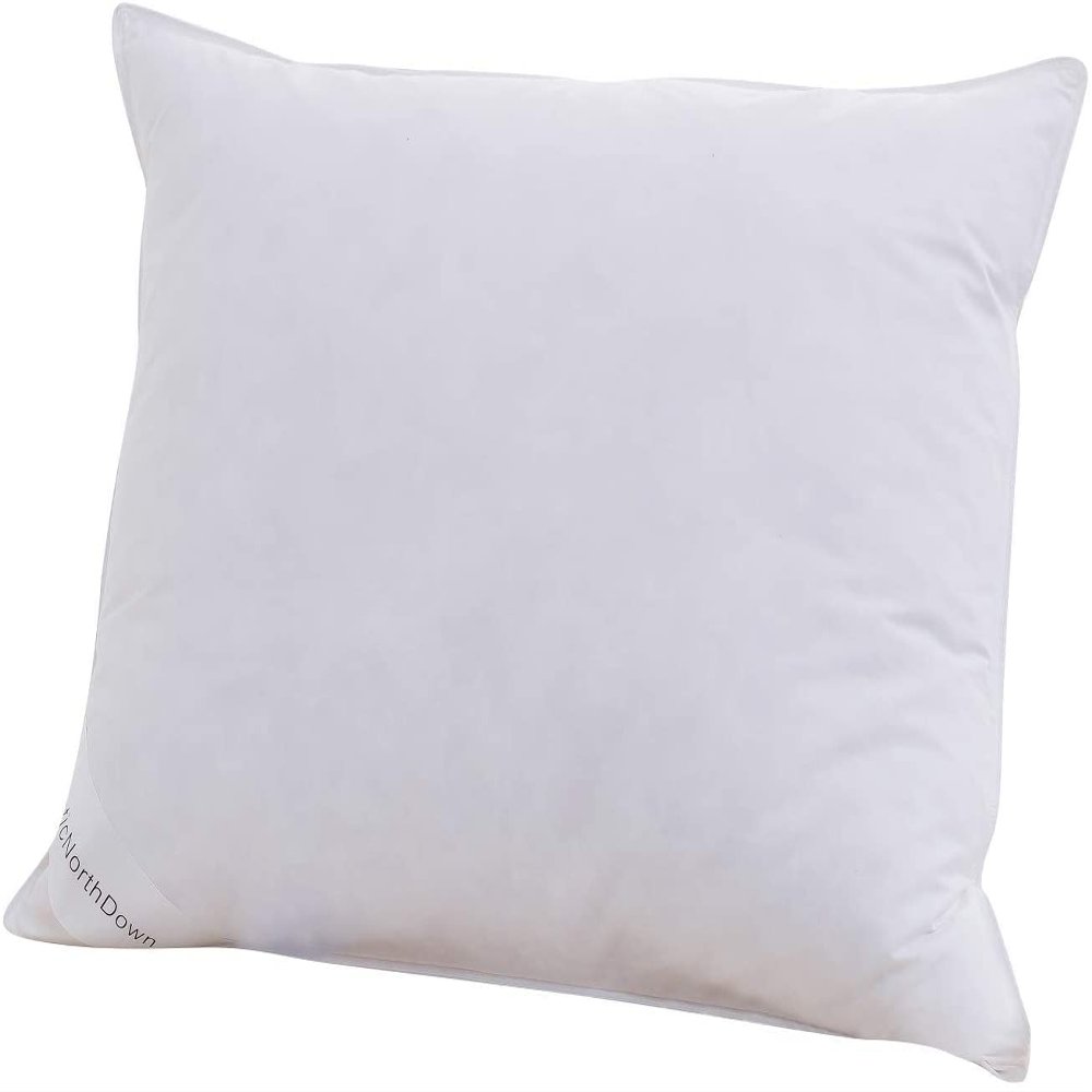 ArcticNorthDown Grey Goose Down Feather Pillows for Sleeping,100% Cotton Fabric for Side and Back Stomach Sleeper Queen Size White 1 Pack