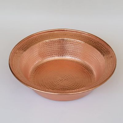 Handmade Pure Copper Basin Thick Pure Copper Basin Wedding Side Wide Basin Foot Bath (Small)