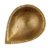 Indian Shelf 4 Piece Handmade Golden Brass Single Wick Traditional Oil Diya Lamps view 3