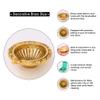 Indian Shelf 2 Piece Handmade Golden Brass Tribal Design Round Oil Lamps Diya view 2
