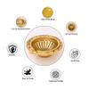Indian Shelf 2 Piece Handmade Golden Brass Tribal Design Round Oil Lamps Diya view 4
