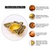 Indian Shelf 4 Piece Handmade Golden Brass Lotus Flower Festival Decoration Oil Diya Lamps view 2