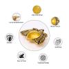 Indian Shelf 4 Piece Handmade Golden Brass Lotus Flower Festival Decoration Oil Diya Lamps view 3