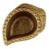 Indian Shelf 4 Piece Handmade Golden Brass Mango Shaped Gifting Oil Diya Lamps view 3