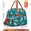 FlowFly Insulated Lunch Bag With Shoulder Strap for Women, Men, and Kids, Large and Reusable, Handle, Freezable Work and School Travel Tote and Meal Prep Organizer, leaves view 3