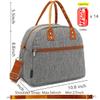 FlowFly Insulated Lunch Bag With Shoulder Strap for Women, Men, and Kids, Large and Reusable, Handle, Freezable Work and School Travel Tote and Meal Prep Organizer,Grey view 3