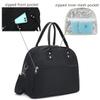 FlowFly Insulated Lunch Bag With Shoulder Strap for Women, Men, and Kids, Large and Reusable, Handle, Freezable Work and School Travel Tote and Meal Prep Organizer (Black) view 4