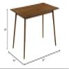 Armen Living Westmont 59" Rectangular Wood Dining Table in Walnut view 3