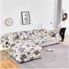 Stretch Sofa Slipcover for L-Shaped Sofa Cover, 2pcs Sectional Couch Covers Printed 2 3 4 Seater Furniture Protector for Living Room Pets Kids view 2